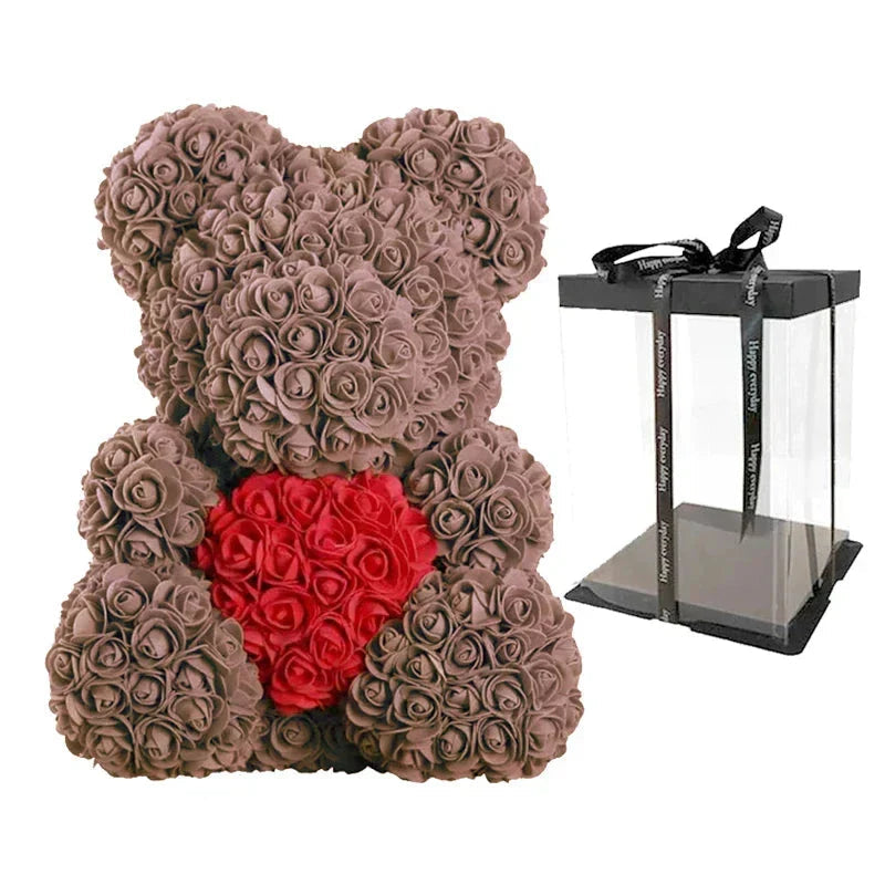 RosaBear | A handcrafted rose teddy for enduring affection