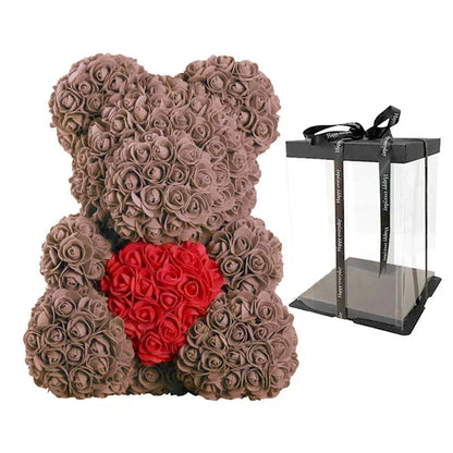 RosaBear | A handcrafted rose teddy for enduring affection