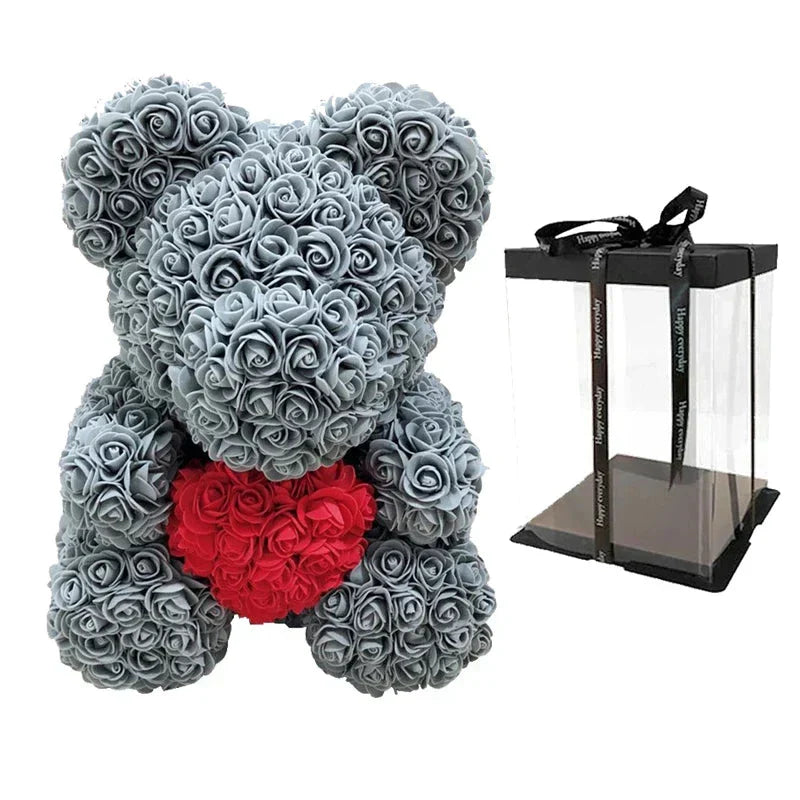 RosaBear | A handcrafted rose teddy for enduring affection