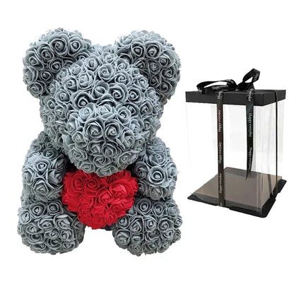 RosaBear | A handcrafted rose teddy for enduring affection