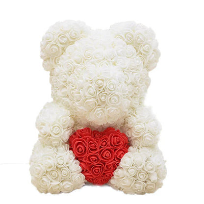 RosaBear | A handcrafted rose teddy for enduring affection