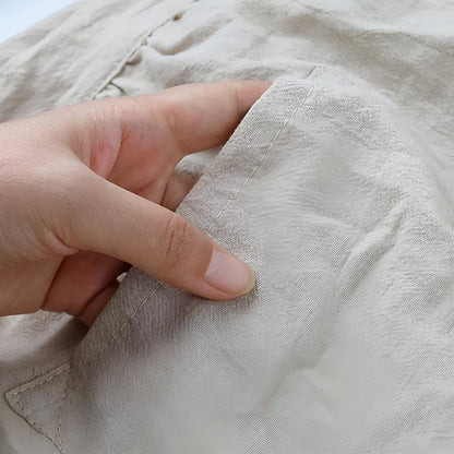 Frilly Linen Pinafore Apron
