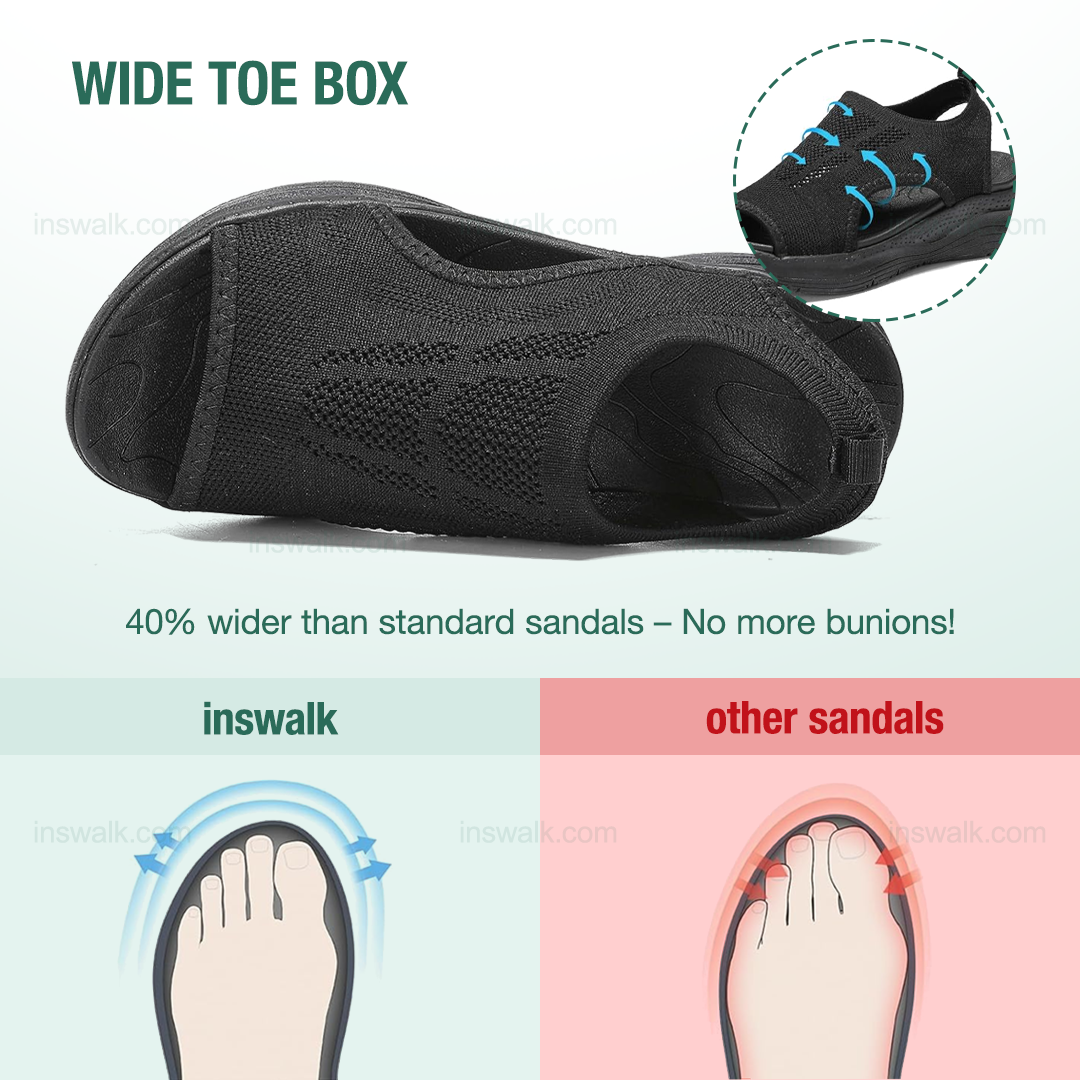 Sanavita Orthopedic Sandals - Black