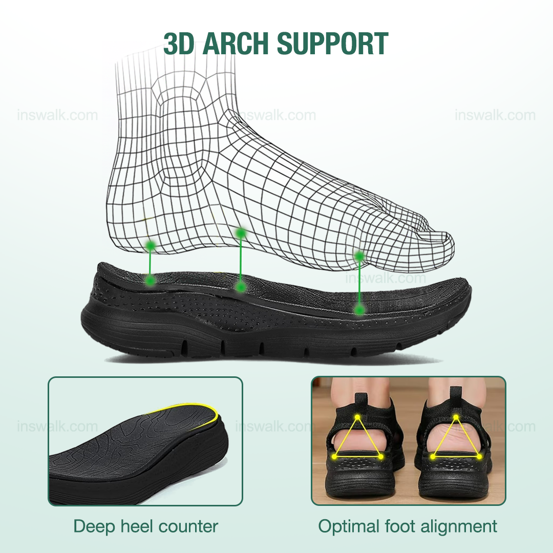 Sanavita Orthopedic Sandals - Black