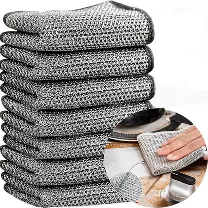 ScrubMaster - Multifunctional Dish Cloth Made of Steel Wire, Reusable & Effective