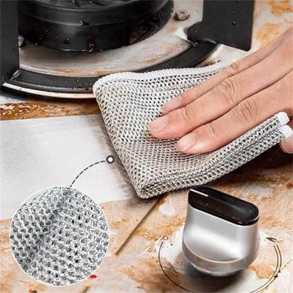 ScrubMaster - Multifunctional Dish Cloth Made of Steel Wire, Reusable & Effective