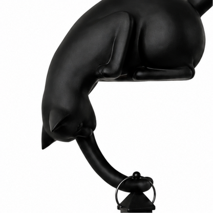 Shelf-Edge Cat Figurine LED Lantern