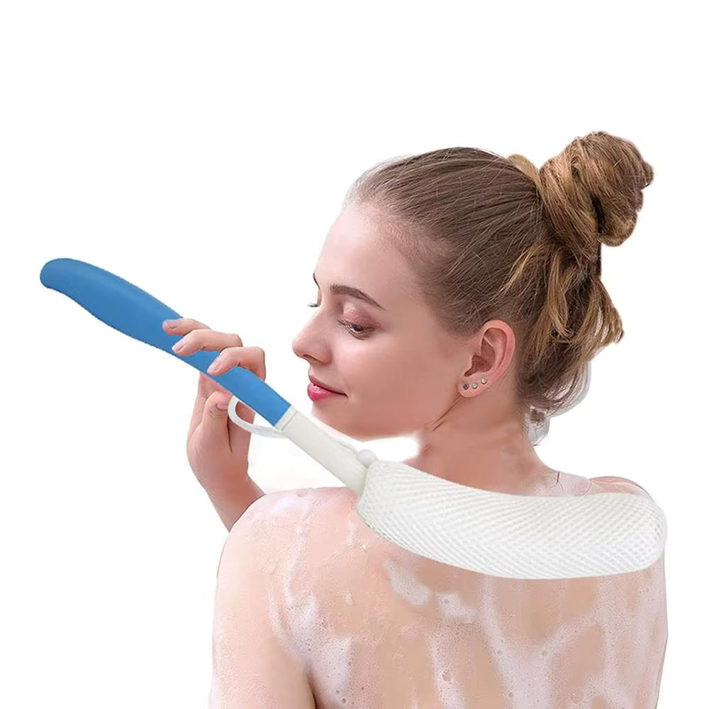 Curved Bath Brush for Reaching Back and Legs