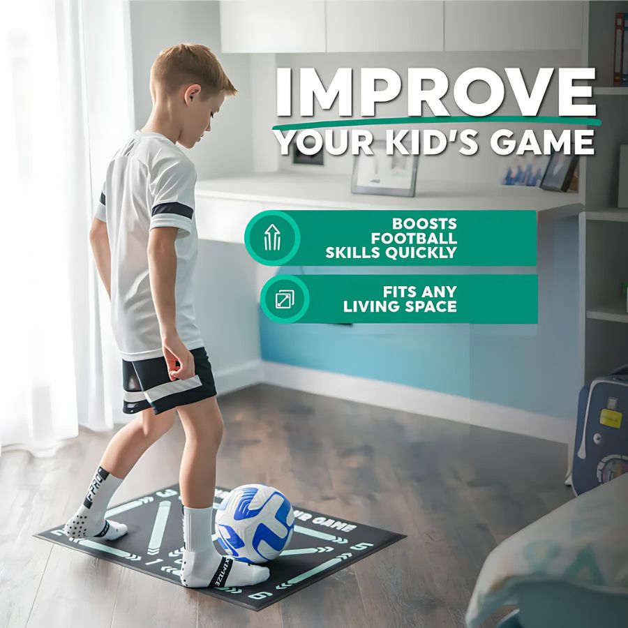 Sideline Edge Football Training Mat Bundle With Video Drills For Home Practice
