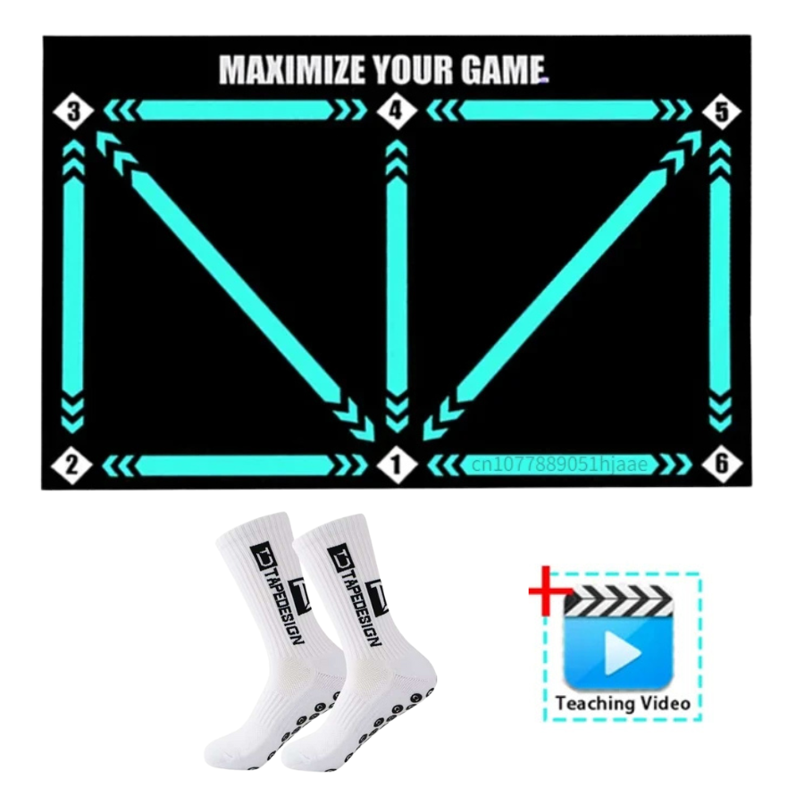 Sideline Edge Football Training Mat Bundle With Video Drills For Home Practice