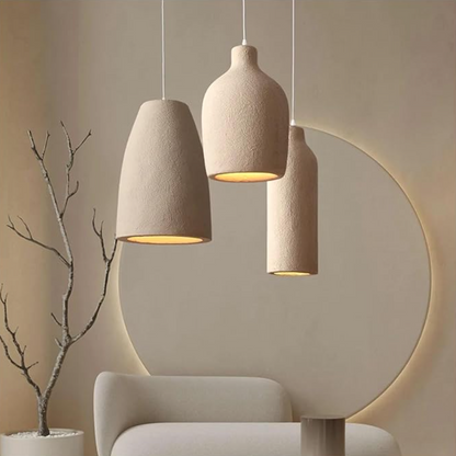 Simple and Raw Pendant Lamp Inspired by Wabi Sabi