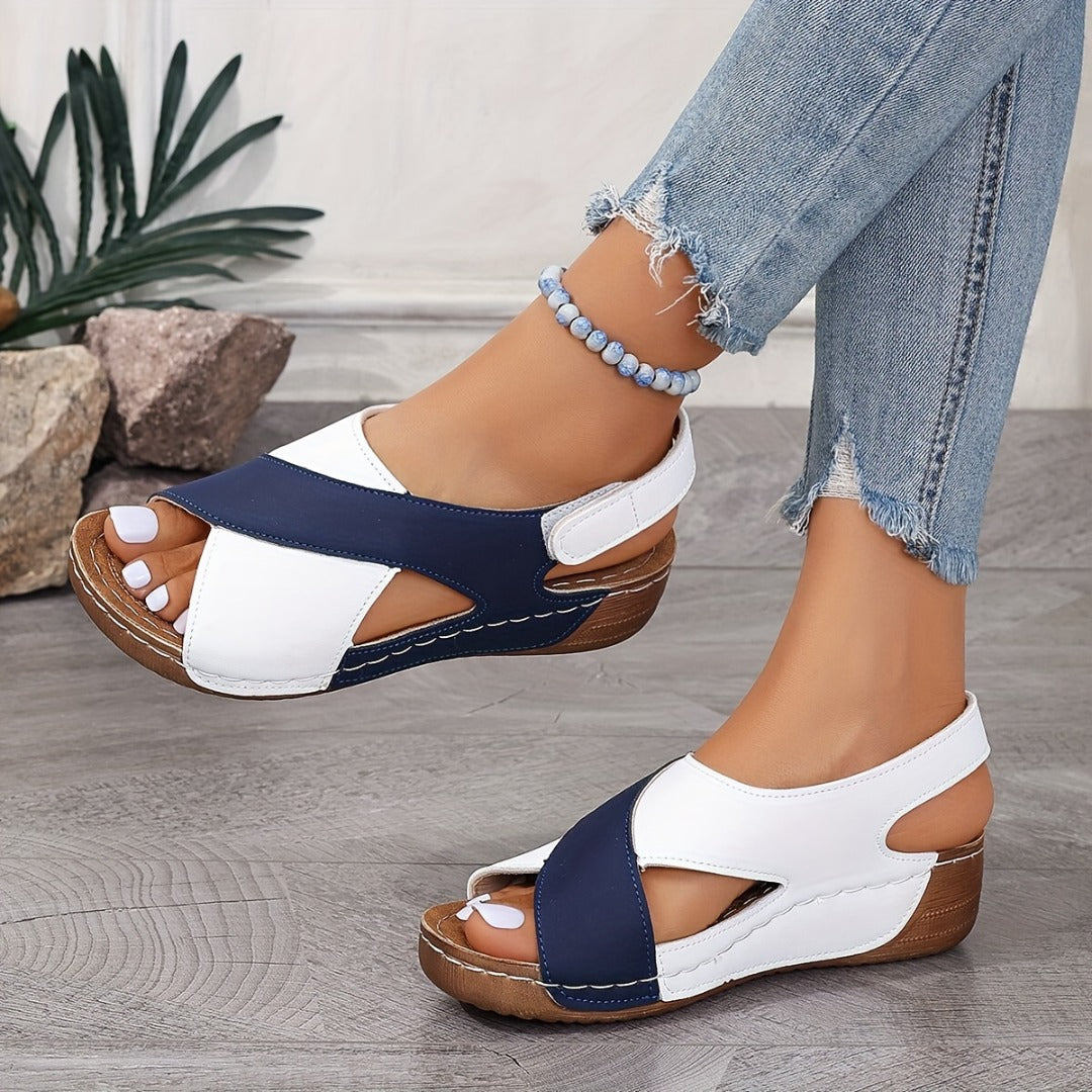 Elevated Wedge Sandals with Arch Support