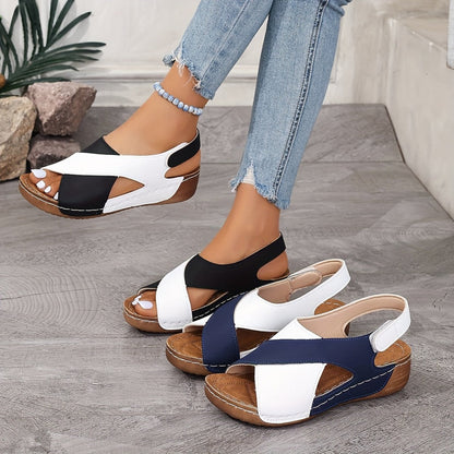 Elevated Wedge Sandals with Arch Support