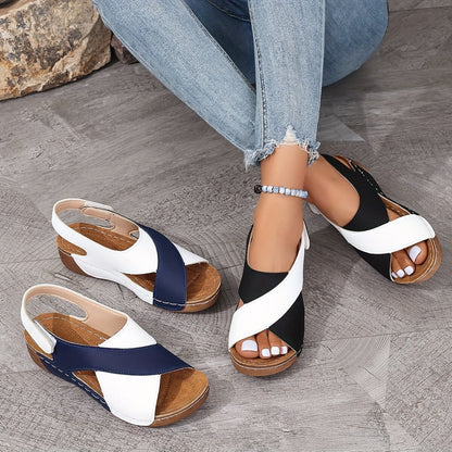 Elevated Wedge Sandals with Arch Support