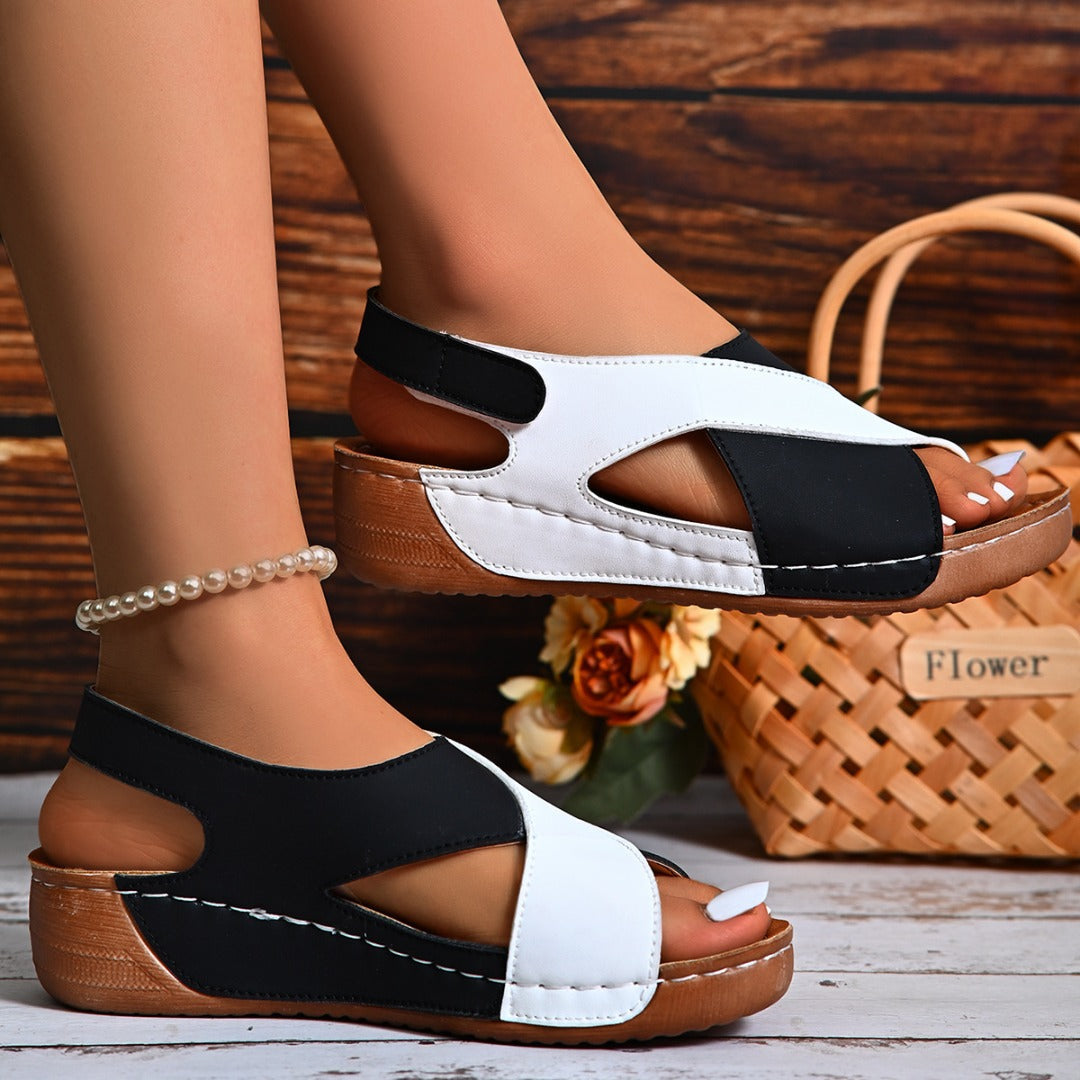 Elevated Wedge Sandals with Arch Support