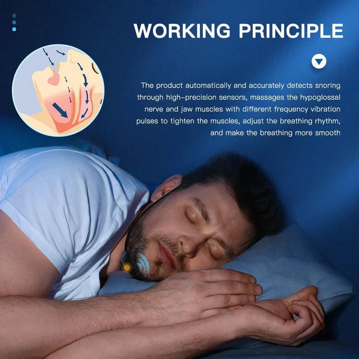 EMS Pulse Snore Stopper Device - Portable Sleep Aid