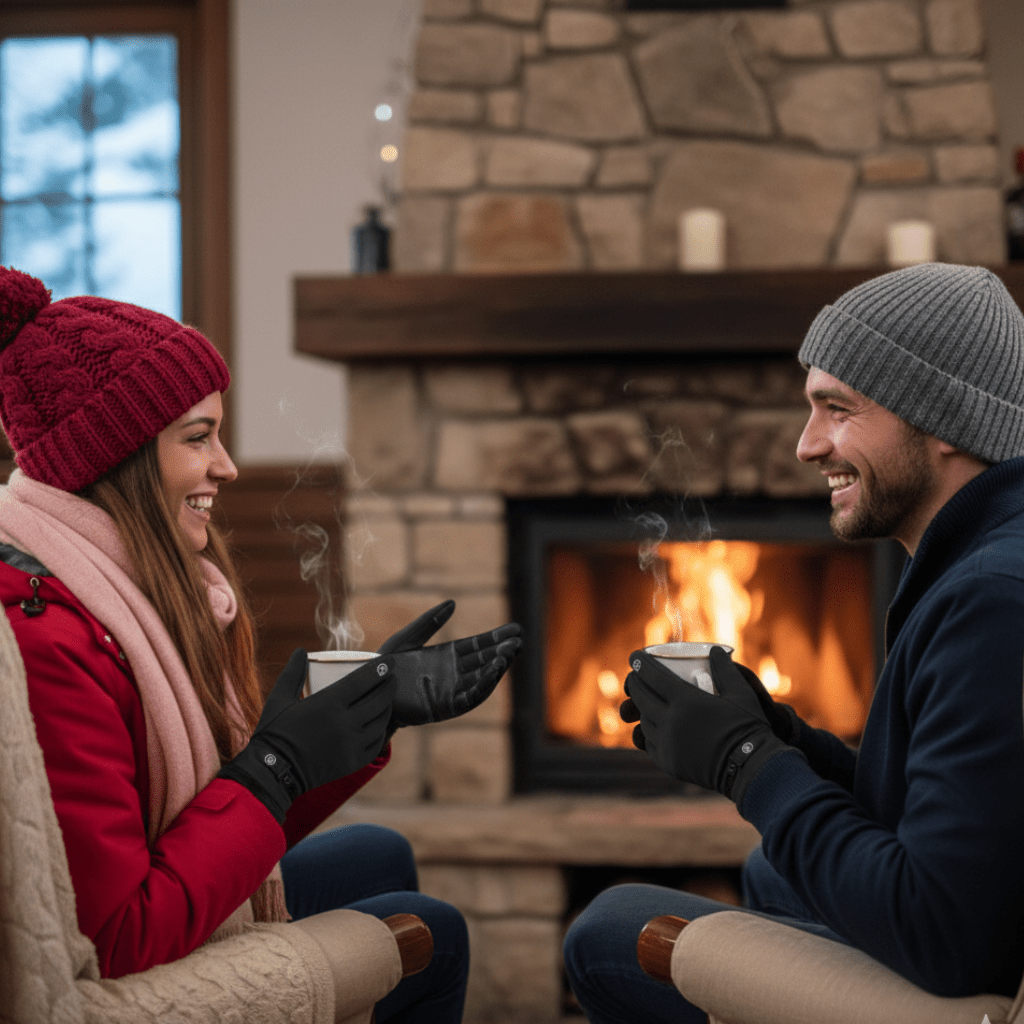 SNOWPROTECT – Insulated heating gloves for snow, rain & wind with touchscreen function