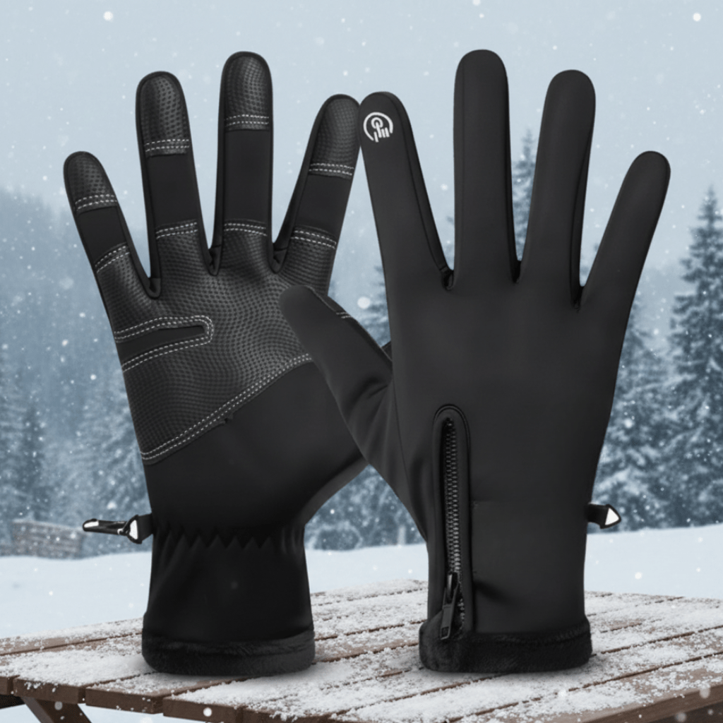 SNOWPROTECT – Insulated heating gloves for snow, rain & wind with touchscreen function