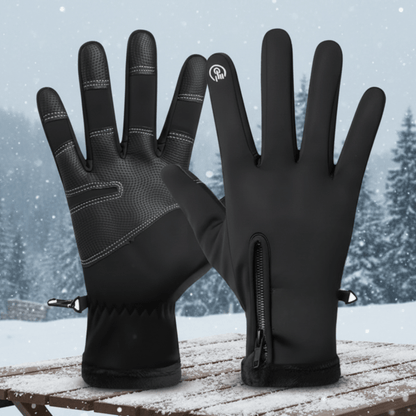 SNOWPROTECT – Insulated heating gloves for snow, rain & wind with touchscreen function