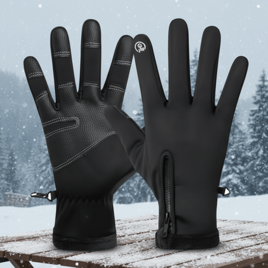 SNOWPROTECT – Insulated heating gloves for snow, rain & wind with touchscreen function