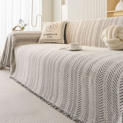 SNUGGLETEXTILE – Chenille Sofa Cover: Scratch-Resistant & Washable