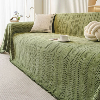 SNUGGLETEXTILE – Chenille Sofa Cover: Scratch-Resistant & Washable