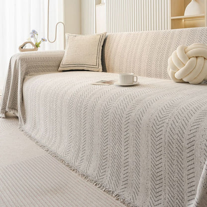 SNUGGLETEXTILE – Chenille Sofa Cover: Scratch-Resistant & Washable
