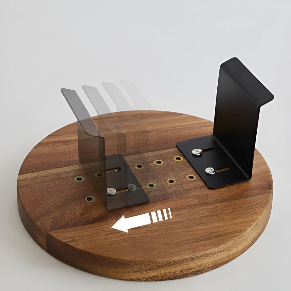 Wooden Sofa Armrest Tray with Walnut Finish