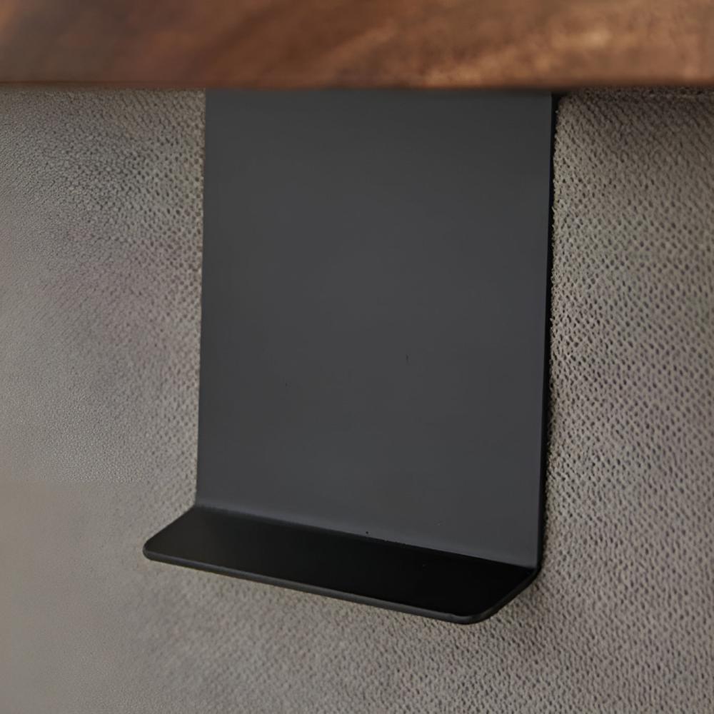 Wooden Sofa Armrest Tray with Walnut Finish