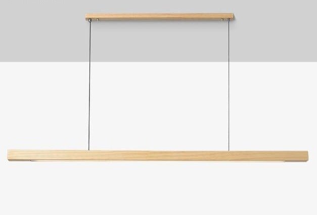 Adjustable Wood LED Bar Pendant for Dining Rooms