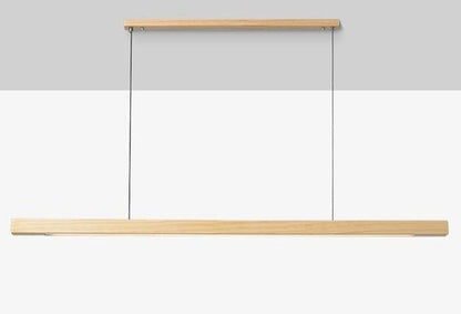 Adjustable Wood LED Bar Pendant for Dining Rooms
