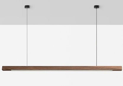 Adjustable Wood LED Bar Pendant for Dining Rooms