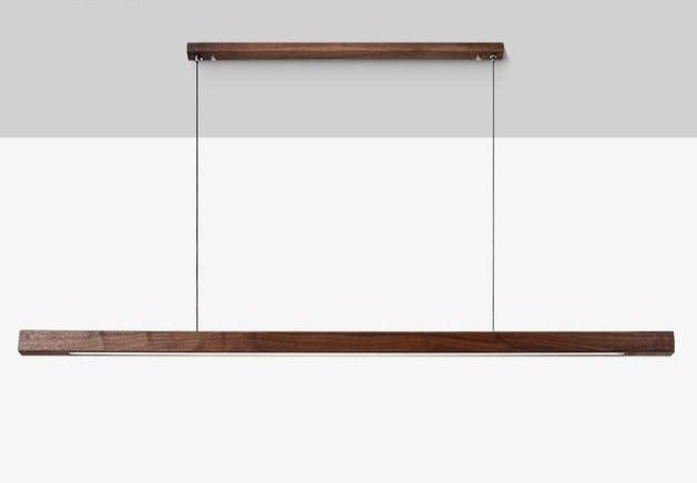 Adjustable Wood LED Bar Pendant for Dining Rooms