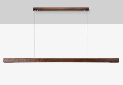 Adjustable Wood LED Bar Pendant for Dining Rooms