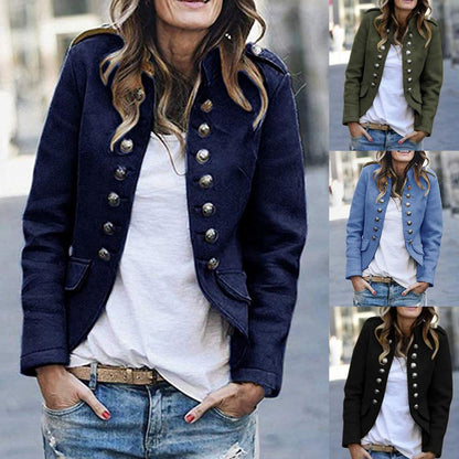 Women's Chic Stand-Up Collar Blazer