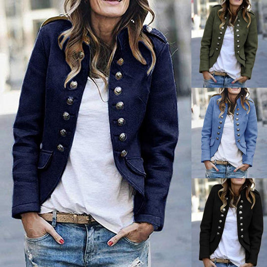 Women's Chic Stand-Up Collar Blazer