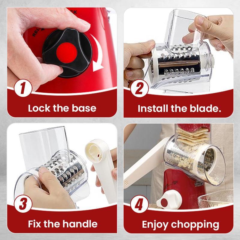 Limit Time 46% OFFMultifunctional Manual Rotary Grater & Chopper