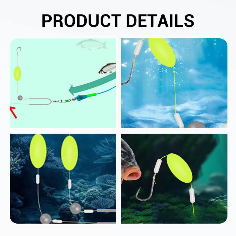 Upgraded Double-Hook Floating Bottom Rig – Anti-Tangle Design & Higher Hook-Up Success Rate