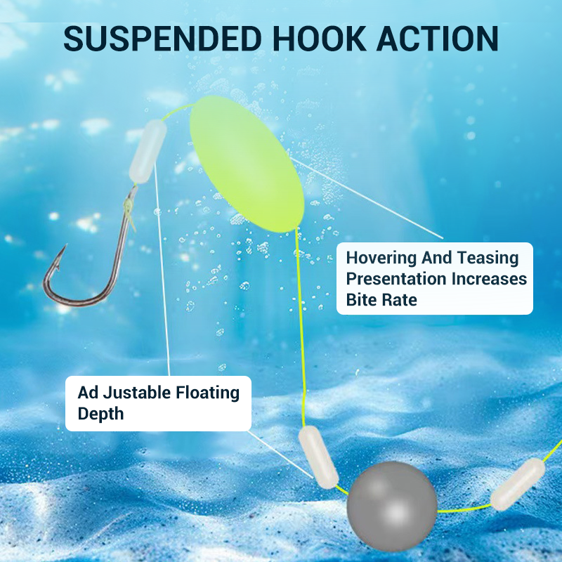 Upgraded Double-Hook Floating Bottom Rig – Anti-Tangle Design & Higher Hook-Up Success Rate