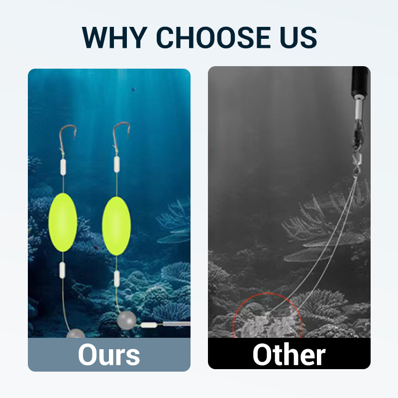Upgraded Double-Hook Floating Bottom Rig – Anti-Tangle Design & Higher Hook-Up Success Rate