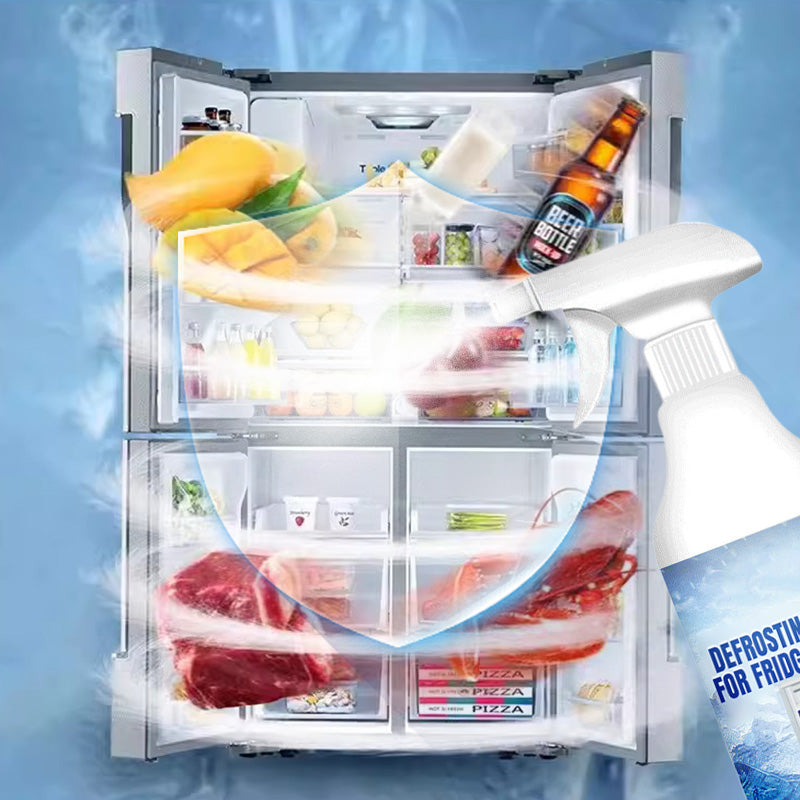 Freezer Ice Remover Spray – Rapid Defrost & Easy Cleaning Free Scraper Included