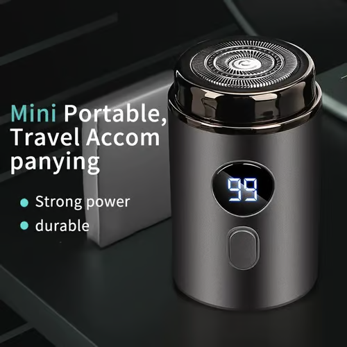 LAST DAY 57%OFFSmart Mini Electric Shaver – LED Display, Waterproof & Portable