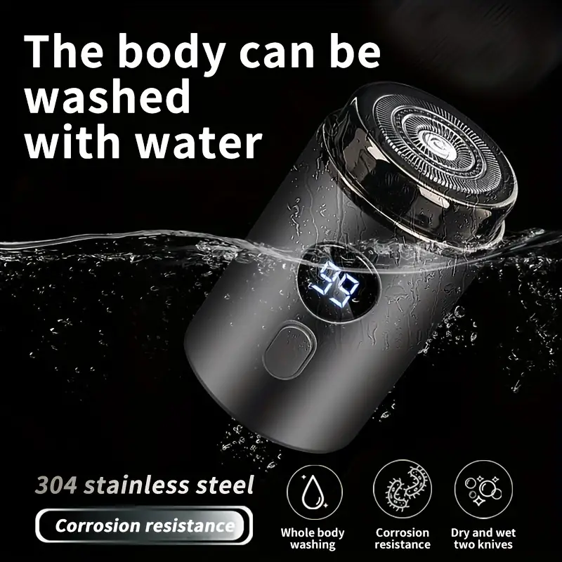 LAST DAY 57%OFFSmart Mini Electric Shaver – LED Display, Waterproof & Portable