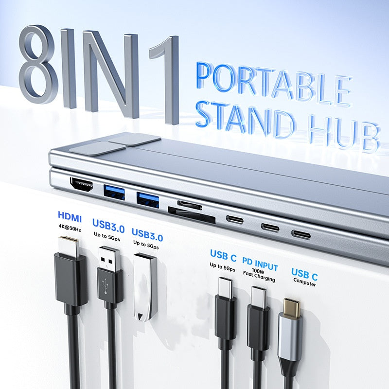 Limited-time offer-USB-C Docking Station Laptop Stand with 4K HDMI