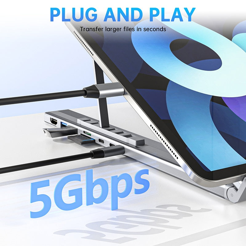 Limited-time offer-USB-C Docking Station Laptop Stand with 4K HDMI