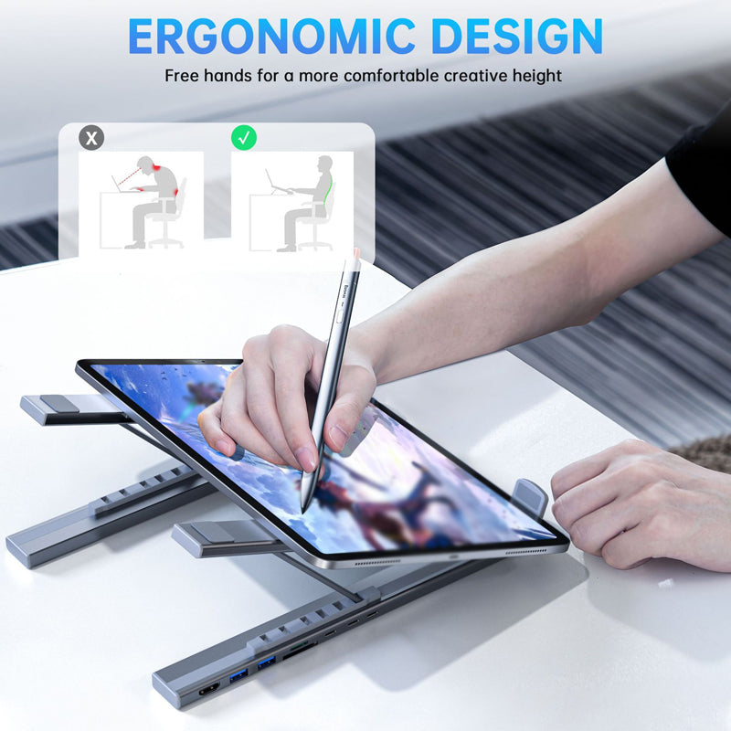 Limited-time offer-USB-C Docking Station Laptop Stand with 4K HDMI