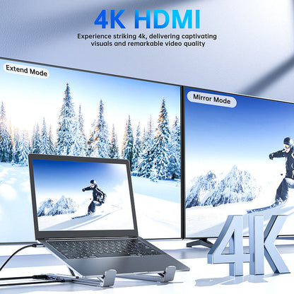 Limited-time offer-USB-C Docking Station Laptop Stand with 4K HDMI