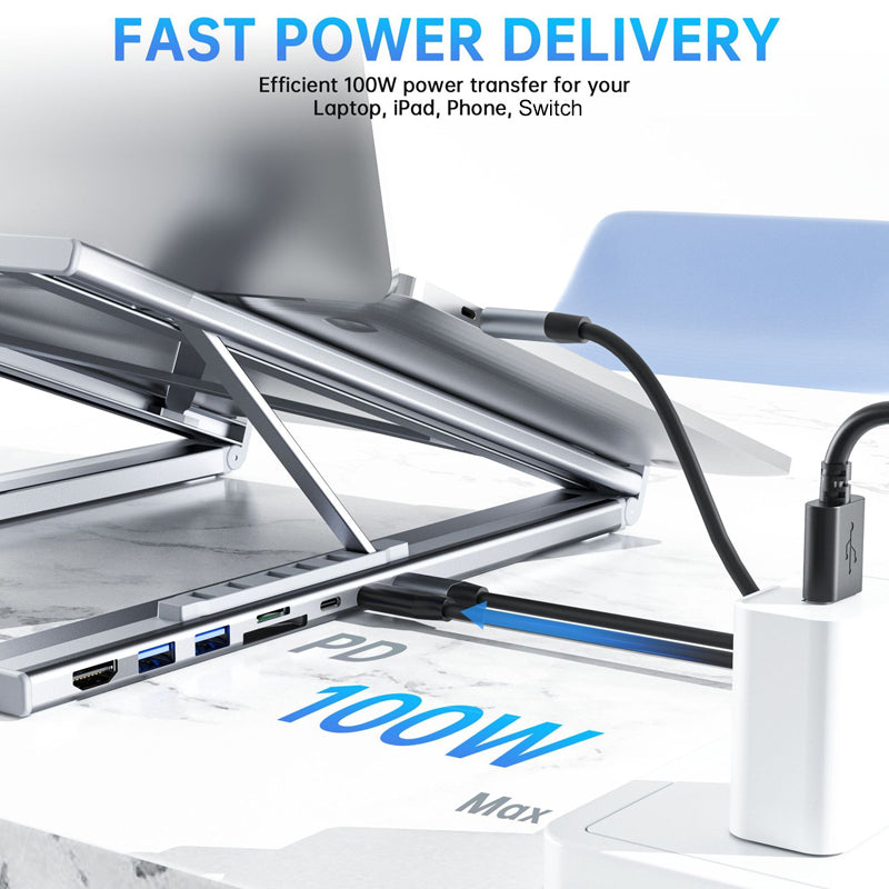 Limited-time offer-USB-C Docking Station Laptop Stand with 4K HDMI