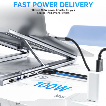 Limited-time offer-USB-C Docking Station Laptop Stand with 4K HDMI