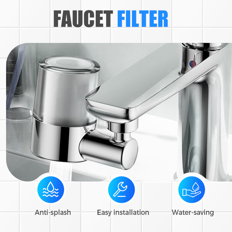 720° Rotating Faucet Filter Nozzle Set – Clean Water & Perfect Spray in One!